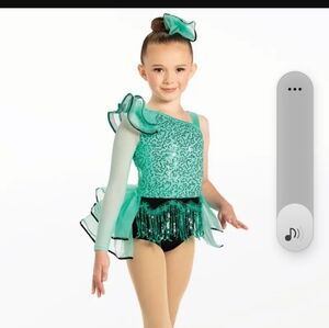 Aqua Sequin Dance Costume